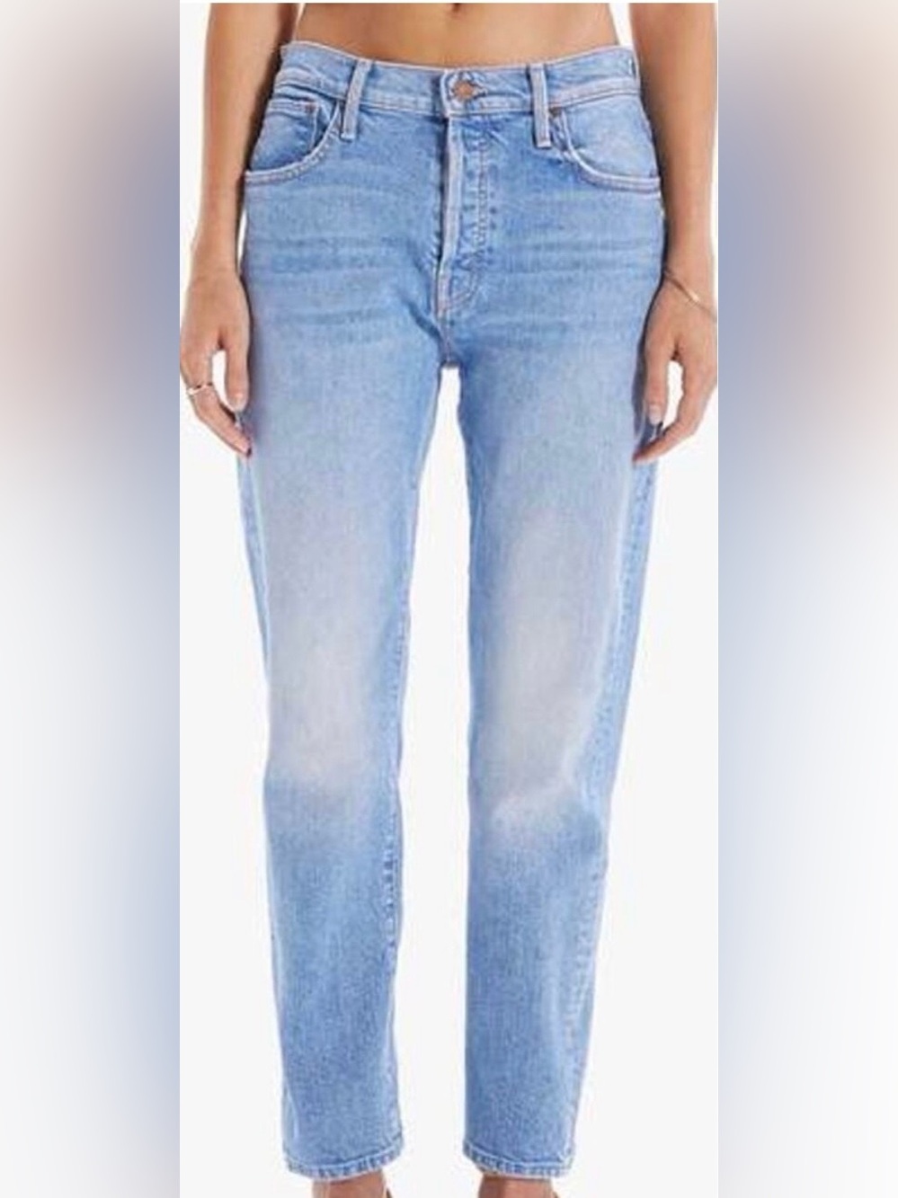Mother Jeans The Scrapper Ankle High Rise Straight Denim Camera Obscura 30